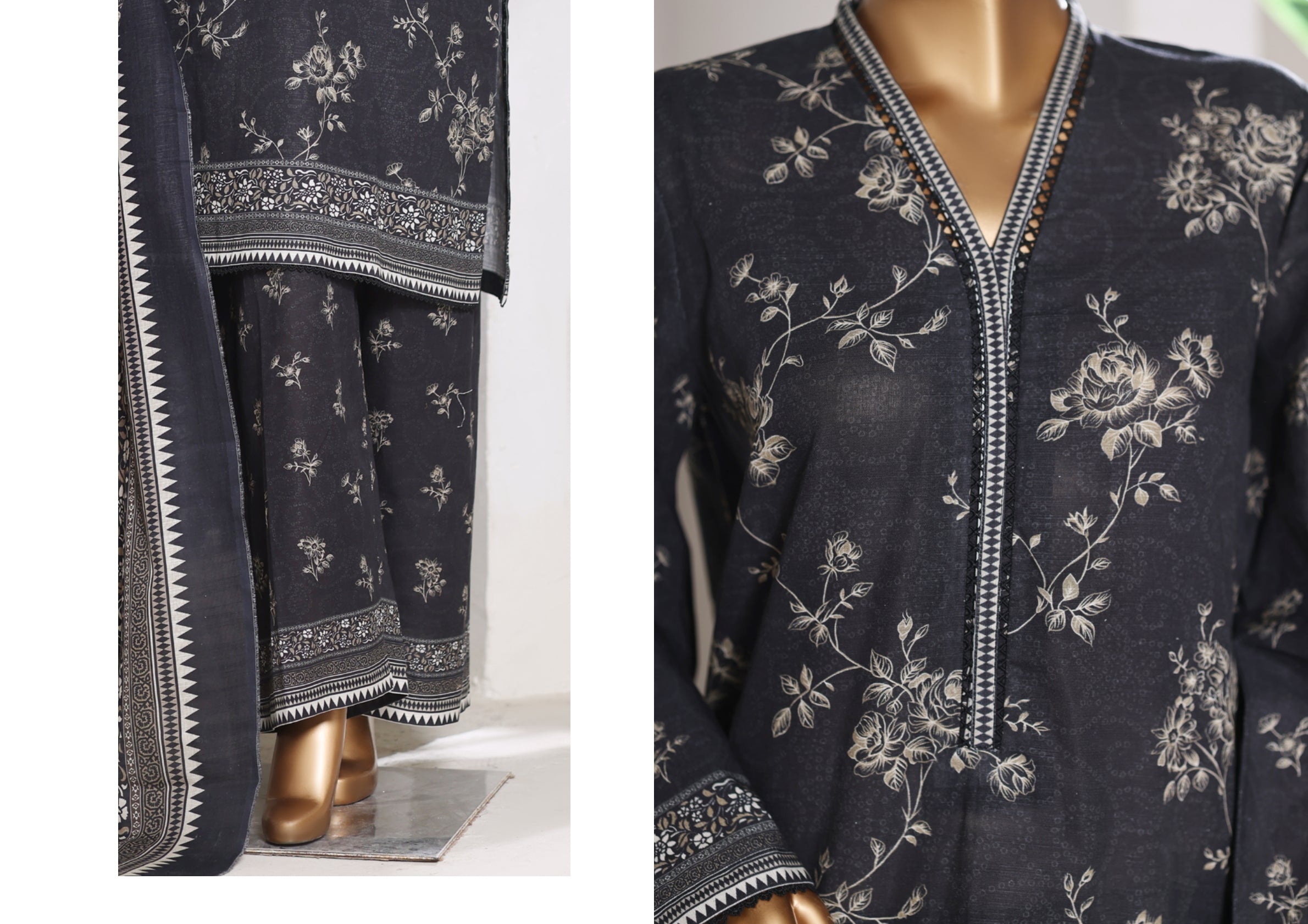 3PIECE - KHADDER STICHED SUIT