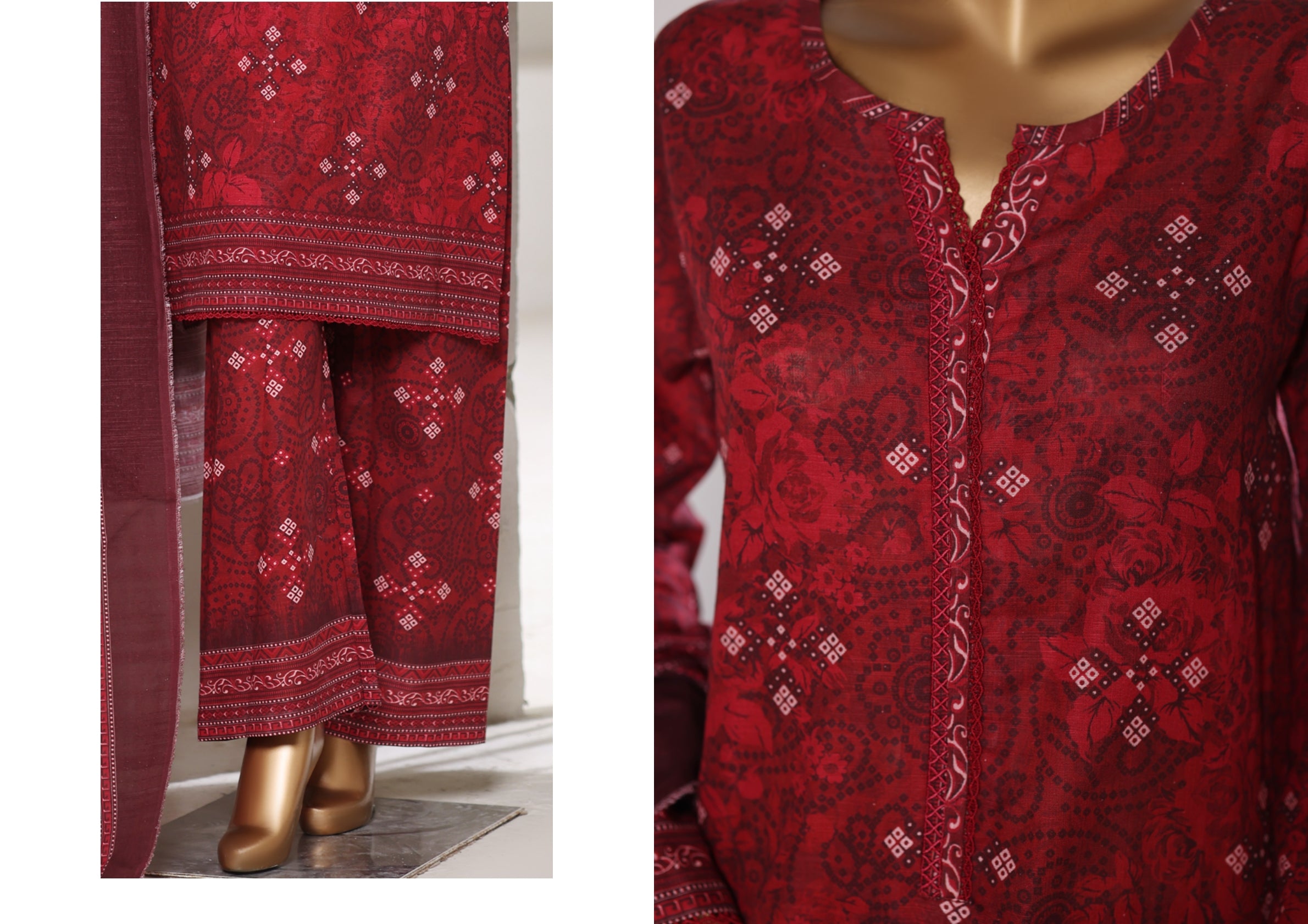 3PIECE - KHADDER STIHCED SUIT