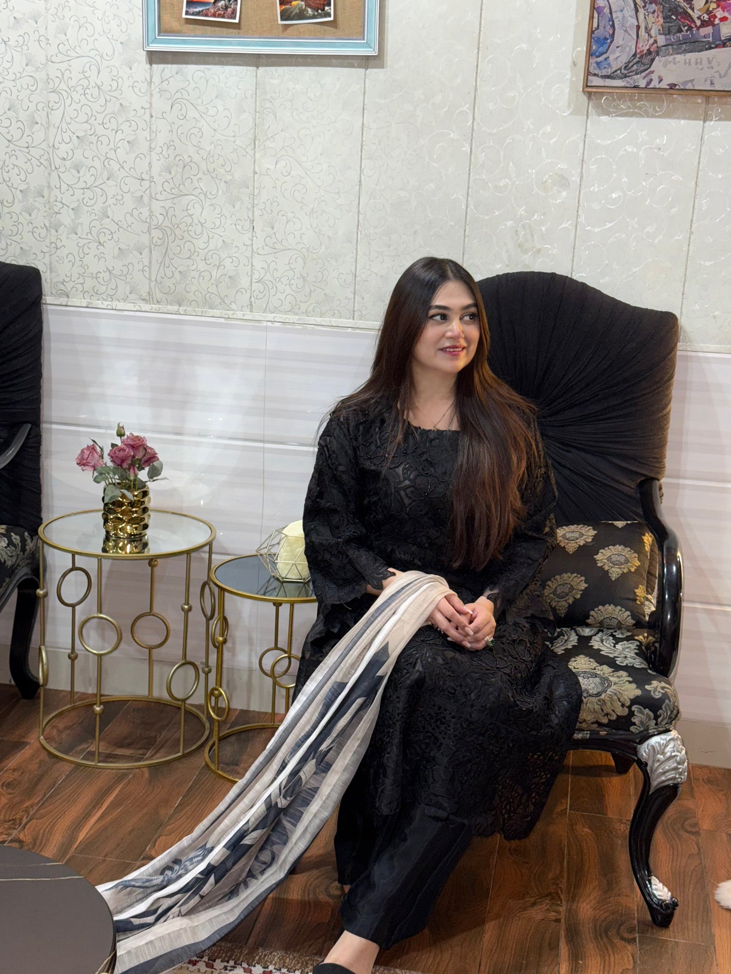 3 PIECE - BLACK BEAST ORGANZA SUIT